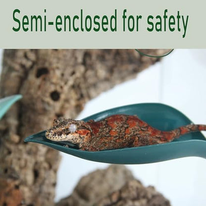 3pcs Crested Gecko Hide，Wall Climbing Gecko Toy，Reptile Leaf，Crested Gecko Tank Accessories，Turtle Tank Decorations，Tree Frog Terrarium Accessories (Grass Green)