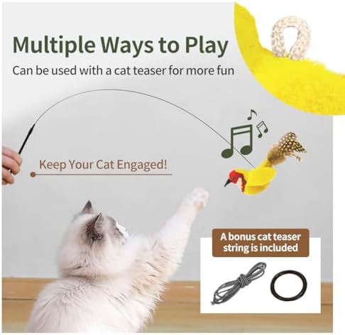 Interactive Cat Toys for Indoor Cats,Catnip and Feather,2Pcs