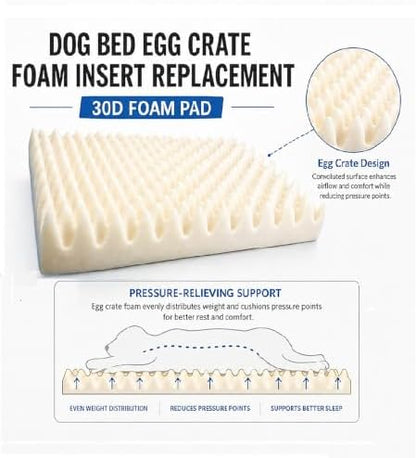 Dog Bed Insert Replacement Orthopedic Foam Pad 47" x 29" x 4"