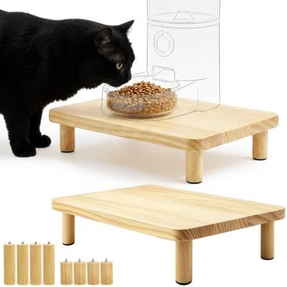 Elevated Cat Food Stand for Automatic Feeders, 13.5 x 7.8, 2 Pack
