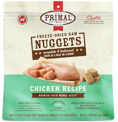Primal Freeze Dried Raw Dog Food Nuggets, Chicken, 14 oz