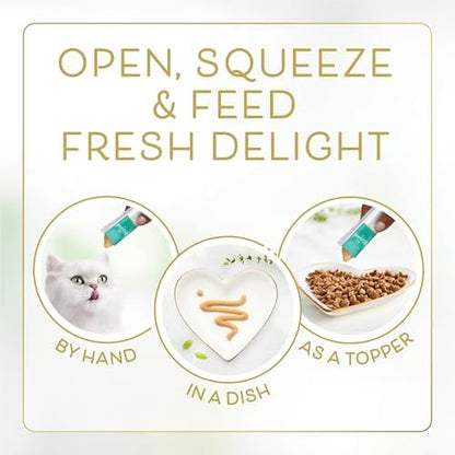 Fancy Feast Purina Squeezable Cat Treats Tube (12 Pack) 0.35 oz