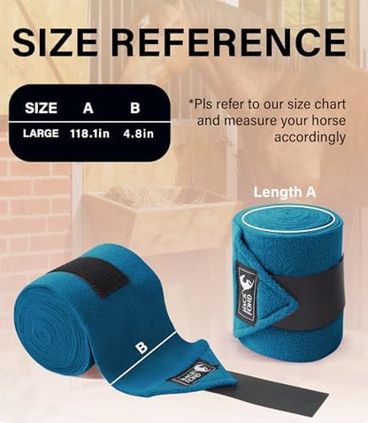 Polo Wraps for Horses Set of 4, Leg Wraps for Horses