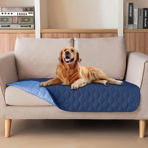 gogobunny Waterproof Loveseat Cover, Reversible Dog Cat Blanket for Couch