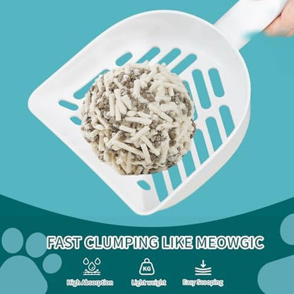 Plant-Based Cat Litter, Odor Control Quick Clumping Tofu Cat Litter, 6 lbs, Low Tracking Dust Control Lightweight Flushable Unscented Natural Kitty Litter