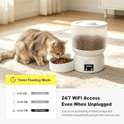 Automatic Cat Feeder,WiFi Auto Cat Feeder for Cats & Small Dogs