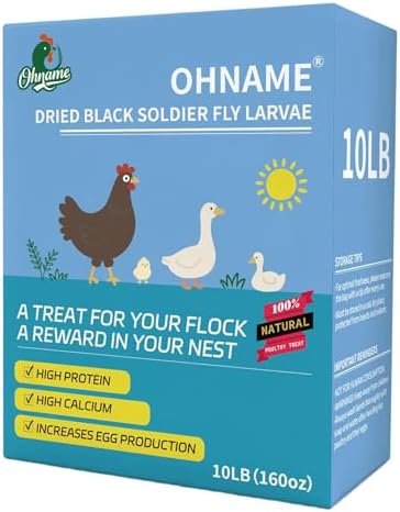 10LB Dried Black Soldier Fly Larvae for Chickens
