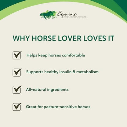 HEIRO Healthy Equine Insulin Rescue Nutritional Supplement for Horses, Natural Herbal Blend with Magnesium & Vitamin E, Supports Normal Metabolic Function & Hoof Comfort (40 Servings)