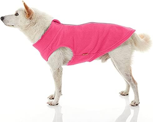Gooby Zip-Up Fleece Dog Sweater, Pink, 3X-Large