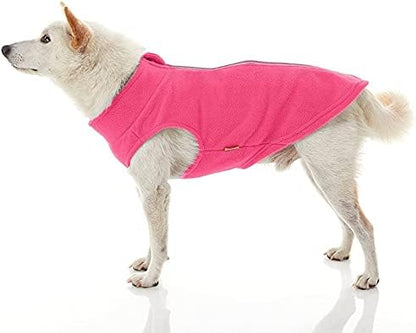 Gooby Zip-Up Fleece Dog Sweater, Pink, 3X-Large