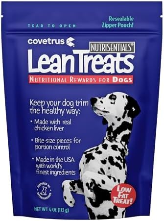 Covetrus Nutrisential Lean Treats for Dogs - Small, Medium & Large Dogs (K9) - Nutritional Low Fat, Bite-Size - Soft Chicken Flavor - 6 Pack - 4oz