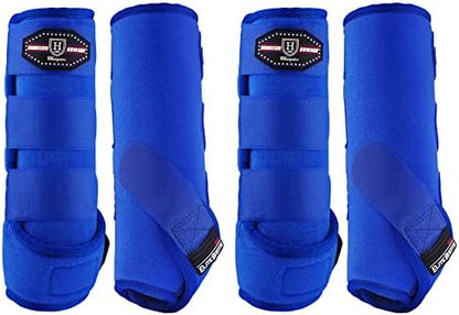 Harrison Howard Splint Boots for Horses 4 Pack, Front & Hind Horse Sport Boots with Neoprene Leg Protection