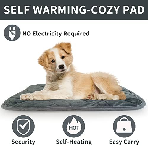 Self-Warming Cat Bed Indoor/Outdoor Super Soft Self Heating Pet Mat Washable Thermal Pad for Cat & Dog 21x15.7 inch