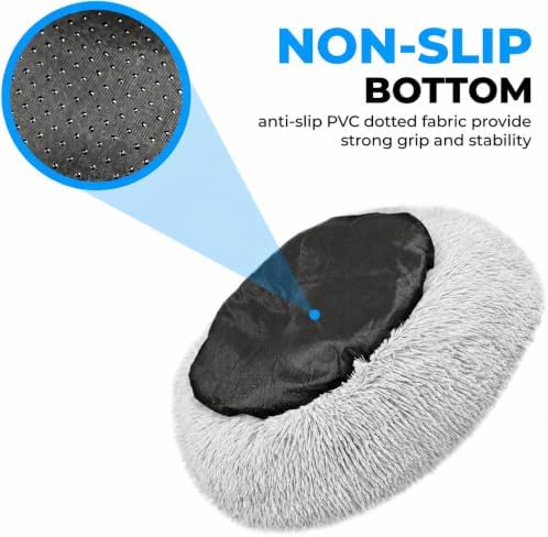 Whiskers & Friends Cat Beds for Indoor Cats & Small Dog, Fluffy Cat Bed