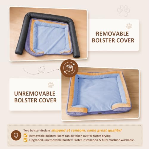 Comfort Expression Orthopedic Dog Beds for Large Sized Dog with Bolster