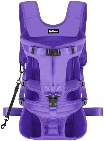 PetBonus Dog Front Carrier Backpacks, Legs Out Easy-fit Puppy Chest Carrier