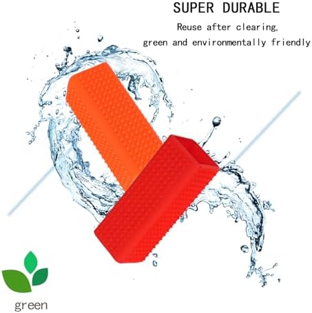 2pcs Pet Hair Remover, Car Carpet Cleaner for Dog & Cat Hair, Interior, Furniture, Sofa （Orange and Red）