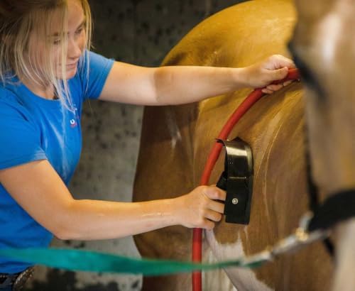 Jeffers Sweat & Water Squeegee for Horses & Livestock – Rubber Blade, Black