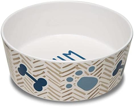 Loving Pets Dolce Moderno Dog Bowl – Modern Melamine Dog Food Bowl & Dog Water Bowl – Durable, Non-Slip Pet Dish for Small & Medium Dogs – Dishwasher Safe Dog Bowl (Small, 16 oz)