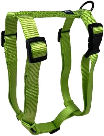 Hamilton Adjustable Nylon Dog Harness, X Large 1" x 40-50", Lime Green