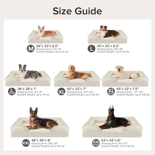 INVENHO Jumbo Orthopedic Dog Bed for Extra Large Dogs, Waterproof, Egg-Crate Foam Dog Couch Bed with Washable Removable Cover, Waterproof Lining and Nonskid Bottom