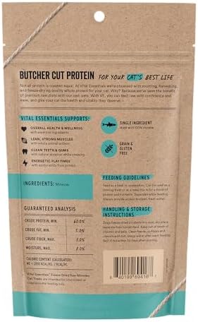 Vital Essentials Freeze Dried Minnows Cat Treats, 1.5 oz Bag