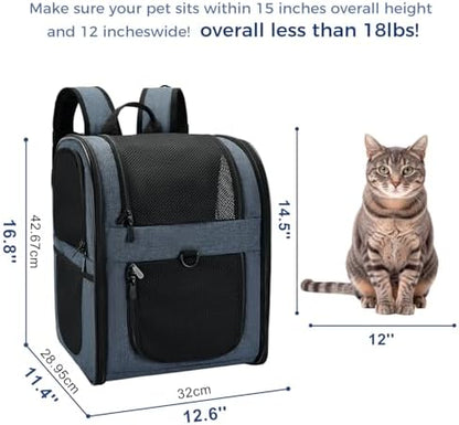 Apollo Walker Cat Carrier Backpack for Small Dogs and Cats Up to 18 lb