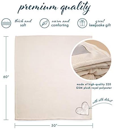 Pavilion Gift Company The Comfort Blanket 19534 Soft Blanket Heavenly Father Psalm 34: 18 Plush Throw Blanket, 60 x 0.5 x 50 inches, Beige