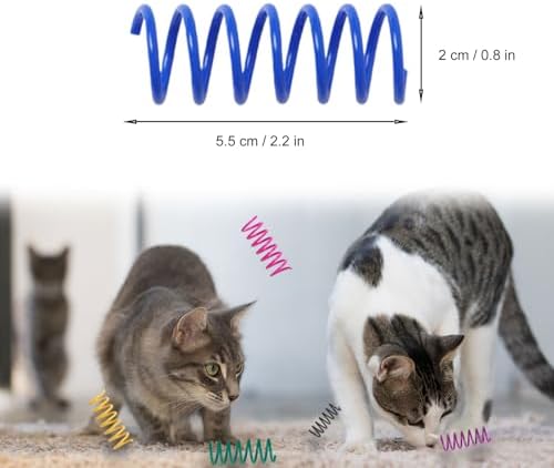 24PCS 12Colors Cat Spring Toys for Indoor Cats