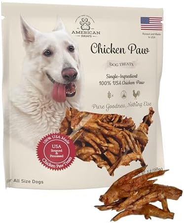 American Paws Dehydrated Chicken Feet Dog Treats, Made in USA (3 LB)