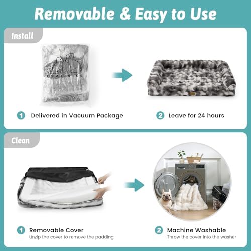 COZY KISS Orthopedic XL Dog Bed for Large Dog, Washable Pet Bed