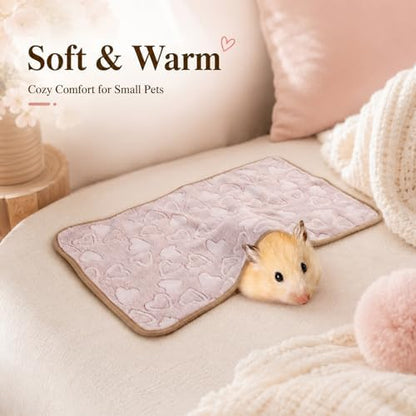 Grddaef Guinea Pig Fleece Blankets 6 Pieces Waterproof & Washable Small Animal Cage Liners Sleep Mat Bedding Pad for Hamster Chinchilla Rabbit Hedgehog (M-24 x 16 Inch)