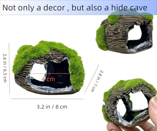 Aquarium Broken Barrel Fish Hide Caves - Cute Cichlids, Guppy, Small Fish, Betta, Shrimp Shelter, Fish Tank Shipwreck Themed Hut For Small Medium Fish Tank Breed Spawn