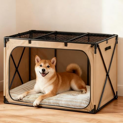 FURTIME Washable Dog Bed Medium Size Dogs, Deluxe Dog Crate Beds
