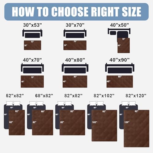 Smiry Waterproof Dog Bed Cover, Reversible Pet Blanket for Sofa Couch