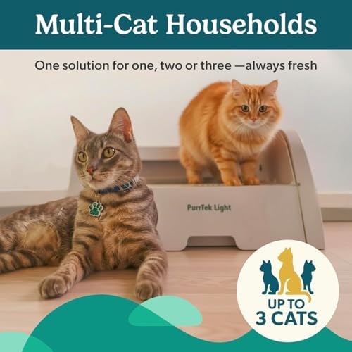 PetCove PurrTek Light Open Top Automatic Litter Box Self Cleaning 5GHz WiFi