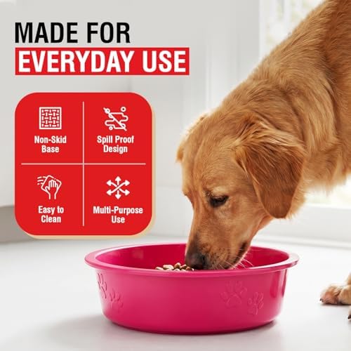 Loving Pets Dolce Luminoso Dog Bowl, Large, Pink