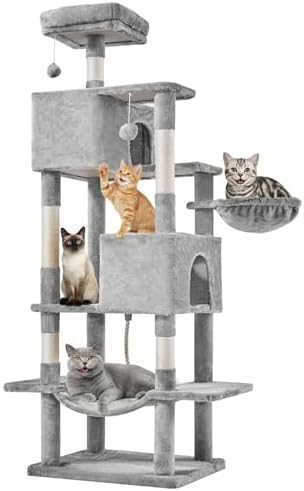 DUMOS Large 66 Inch Cat Tree Tower with Scratching Posts, Indoor Use