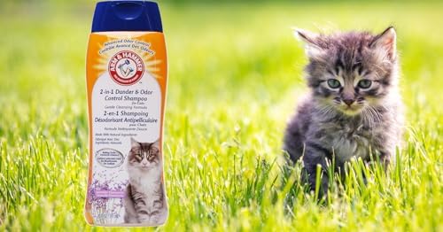 Arm & Hammer 2-in-1 Deodorizing Cat Shampoo, Lavender, 20 Fl Oz, 6-Pack