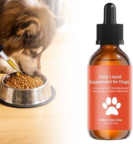 Dog Longevity Supplement NAD+ & NMN, Liposomal NAD Nicotinamide Riboside Resveratrol, Joint Health, Vitality & Healthy Aging, Easy to Give Every Day - Better Absorption, 60ML