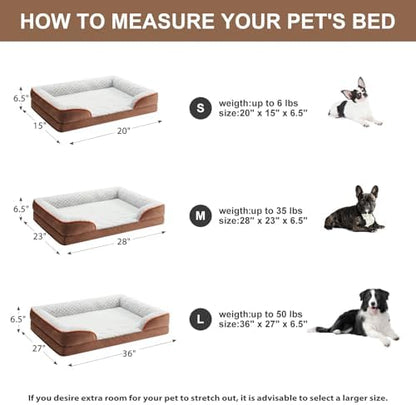 LEXTRO Washable Orthopedic Dog Bed, Waterproof Couch for Large Senior Dogs