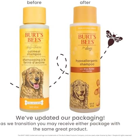 Burts Bees for Pets Hypoallergenic Dog Shampoo, 16 Fl Oz, 6-Pack