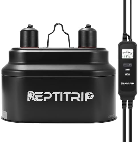 REPTITRIP Dual Reptile Lamp Fixture, Timer & PID Thermostat