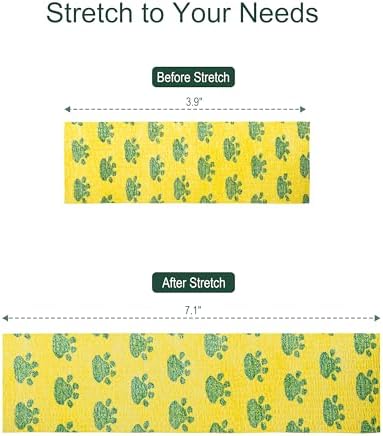 Vet Wrap Cohesive Bandages, Self-Adhesive Bandage Wrap, Breathable Non-Woven Self Adherent Tape for Pet Dog Leg Paw Wound, Horse, Cat, First Aid & Ankle Sprain, 2 Inch, 6 Rolls
