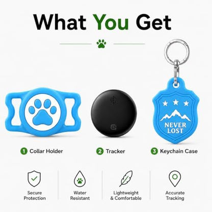Dog Tracker with Apple Find My, GPS Pet Tracker for Dogs and Cats
