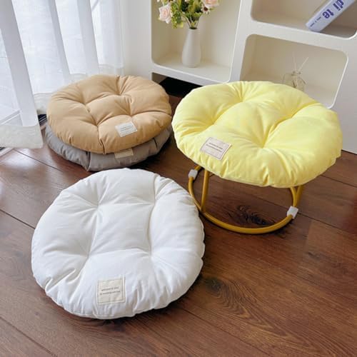 SHENGOCASE 2-Pack 16" Round Soft Cat Kneading Pillow Cushion Bed for Dog House Perch, Cushion Pad Padding (White)