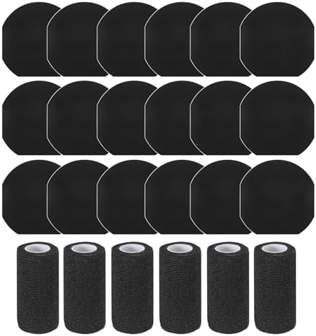 18 Pack Horse Hoof Tape with 6 Rolls of Vet Wrap, Magic Cushion Hoof Packing