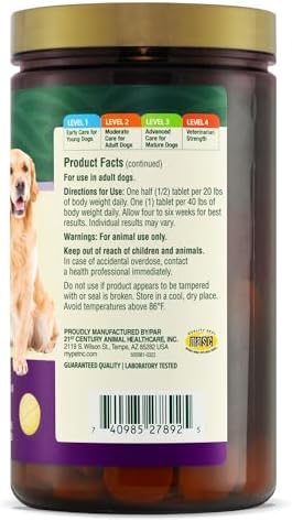 PetNC Level-4 Hip & Joint Chews for Dogs, Max Support, 150 Count