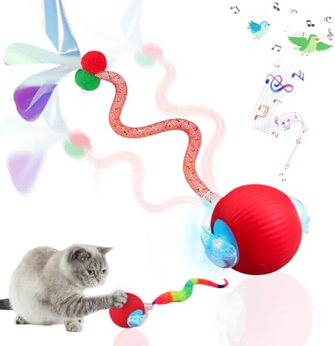 Interactive Cat Toy Ball, Smart Moving Pet Toy for Cats & Dogs