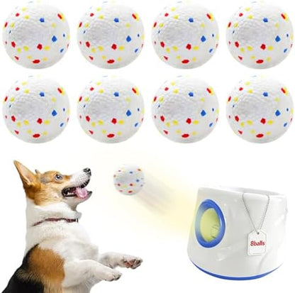 8 Pack Dog Balls, Dog Toy Balls 2.28'' - Indestructible Dogs Ball for Aggressive Chewers, Small Tennis Ball for Dogs(Small/Medium), Fit Same Listing Automatic Launcher Only ETPU Material
